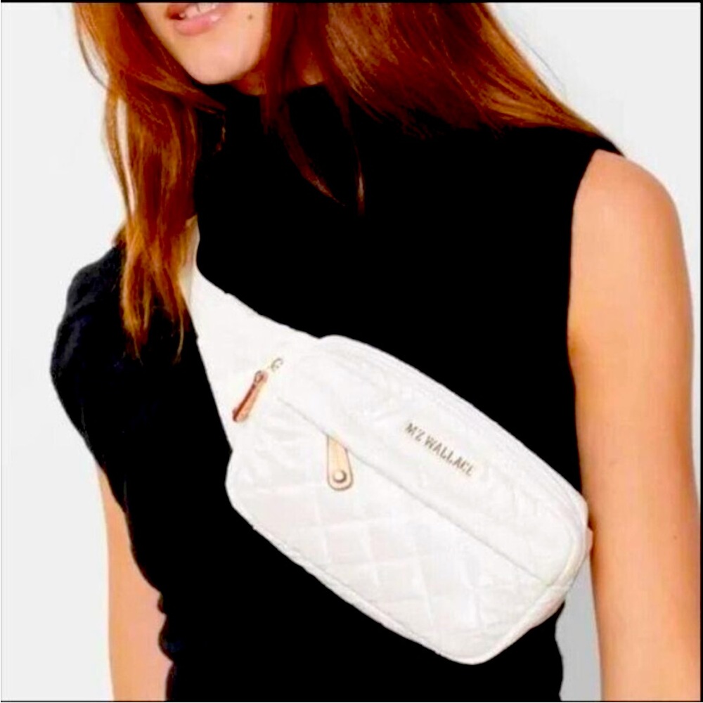 MZ Wallace X Supergoop! White Metro Quilted Belt Bag Limited Edition